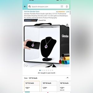 Portable photo studio light box